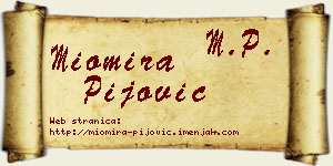 Miomira Pijović vizit kartica